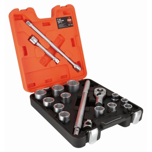 Juego de vasos con cuadrado de 3/4", con perfil hexagonal métrico y cabeza de carraca | SLX 17